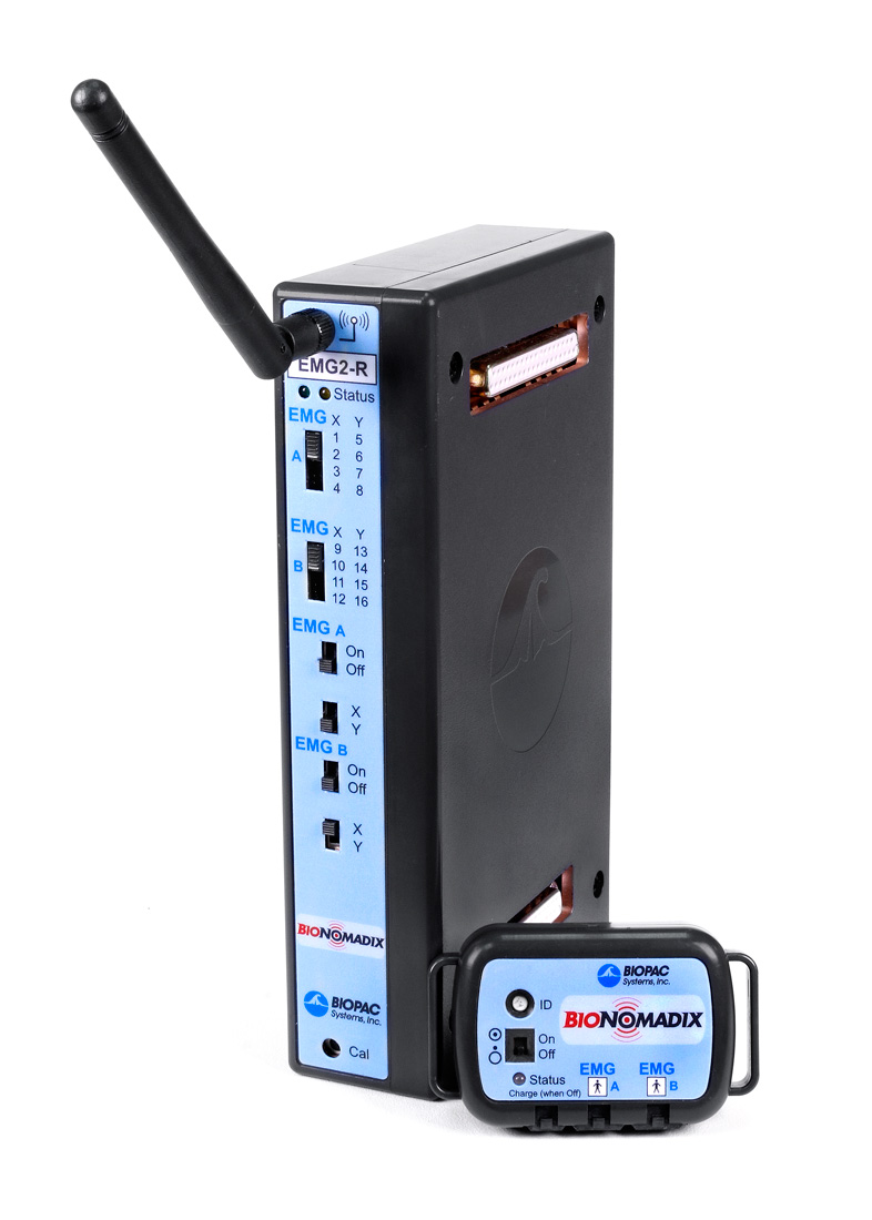 BioNomadix 2Ch Wireless EMG Transmitter+Receiver, BN-EMG2, Research